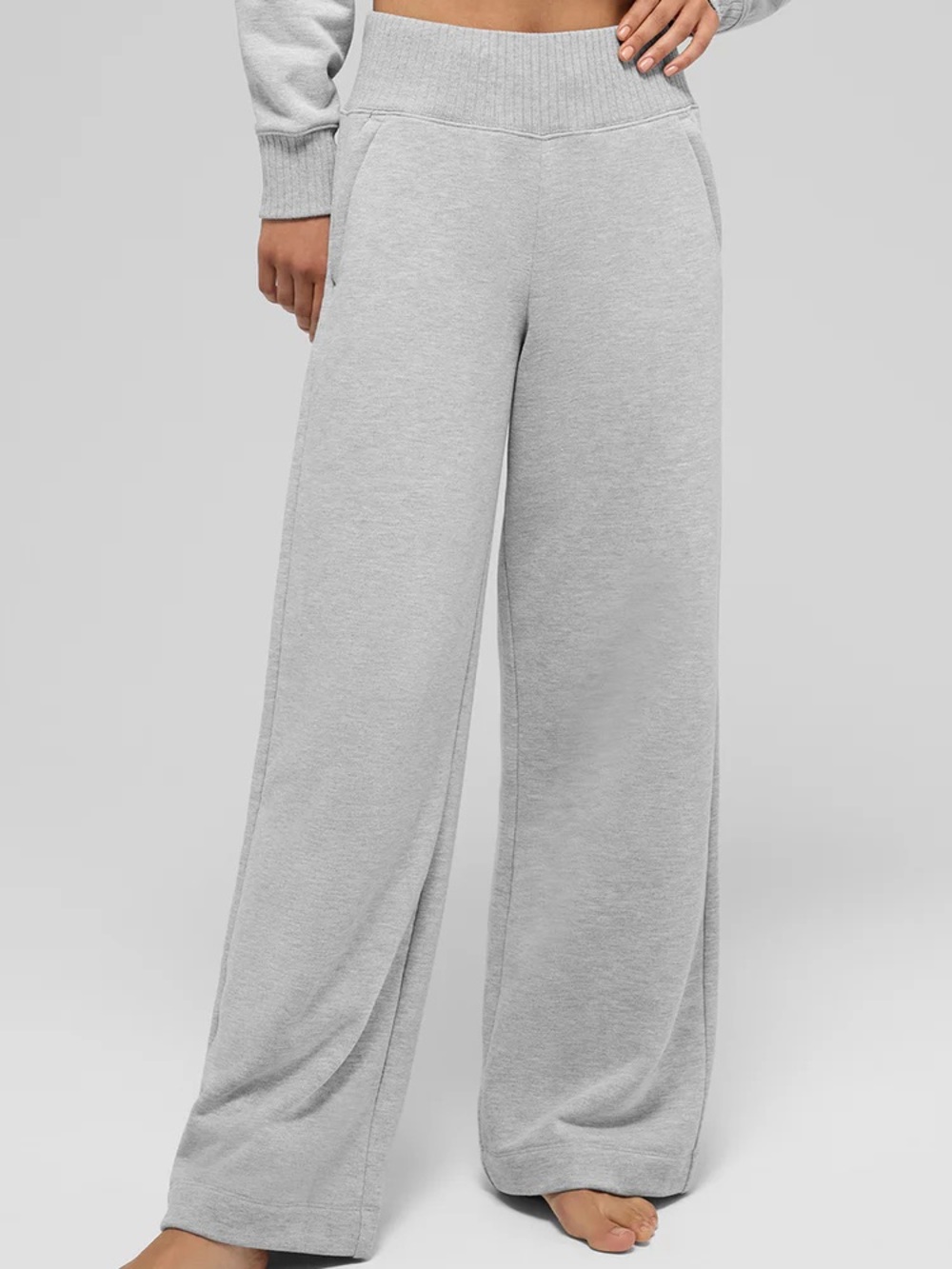 Alo Serenity Wide Leg Sweatpant Athletic Grey Small